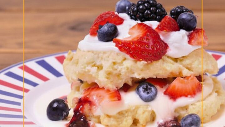 Berry Shortcake recipe that's easy enough for kids to make on their own, but delicious enough for everyone to enjoy. Patriotic dessert.