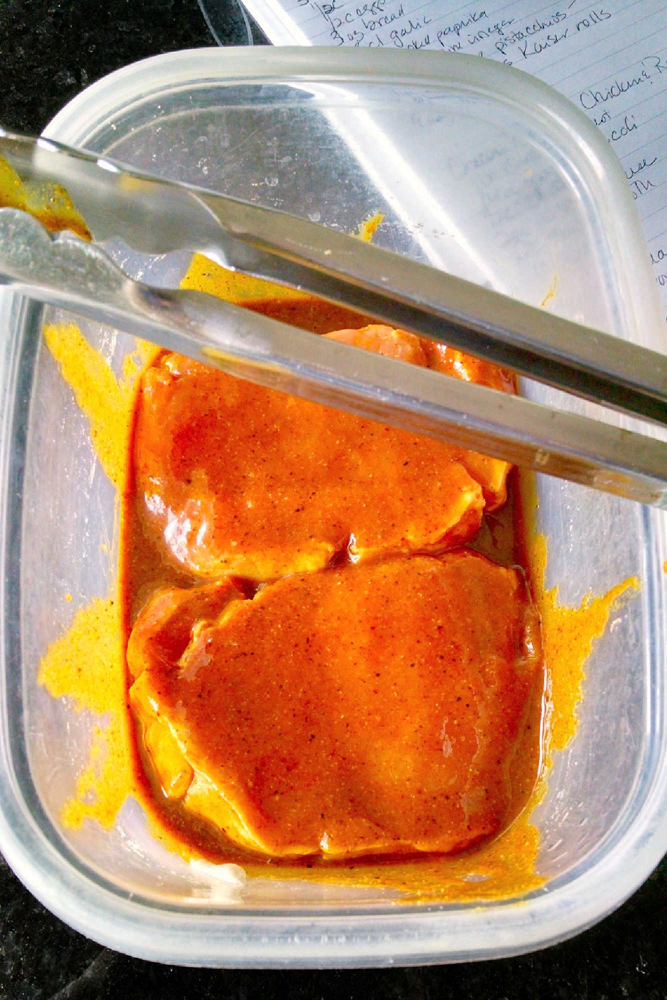A twist on traditional barbecue sauce, this one replaces the tomato products with mustard. It’s spicy, vinegar-y kick is perfect with the sweet molasses. Mustard Barbecue Chops is our new fave summer meal! #getgrilling #porkchop #grilledchop #mustardsauce #barbecuesauce #MustardBBQChops #FlavorfulChops #SauceUpYourChops #PorkPerfection