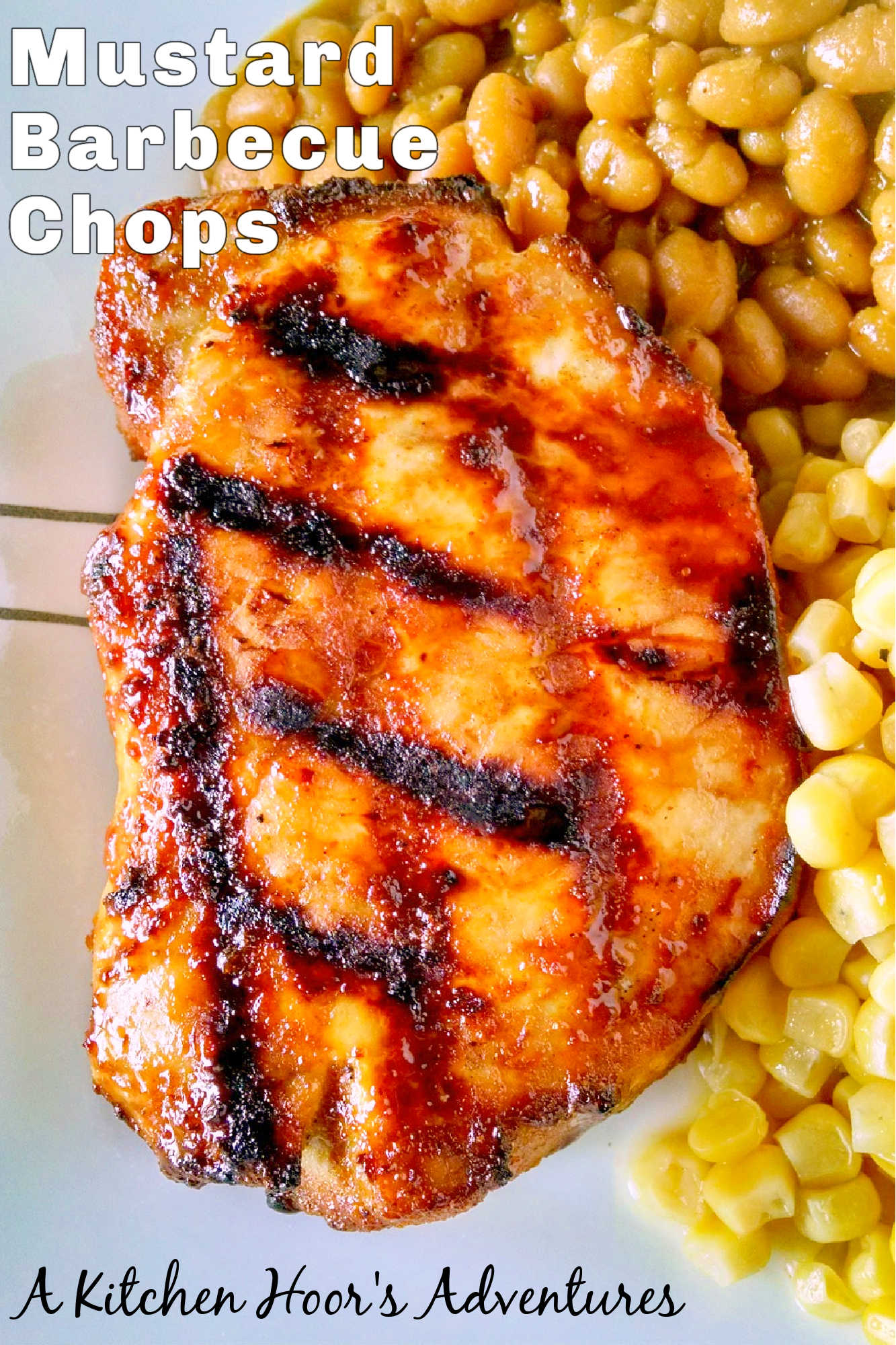A twist on traditional barbecue sauce, this one replaces the tomato products with mustard. It’s spicy, vinegar-y kick is perfect with the sweet molasses. Mustard Barbecue Chops is our new fave summer meal! #getgrilling #porkchop #grilledchop #mustardsauce #barbecuesauce #MustardBBQChops #FlavorfulChops #SauceUpYourChops #PorkPerfection