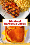 A twist on traditional barbecue sauce, this one replaces the tomato products with mustard. It’s spicy, vinegar-y kick is perfect with the sweet molasses. Mustard Barbecue Chops is our new fave summer meal! #getgrilling #porkchop #grilledchop #mustardsauce #barbecuesauce #MustardBBQChops #FlavorfulChops #SauceUpYourChops #PorkPerfection