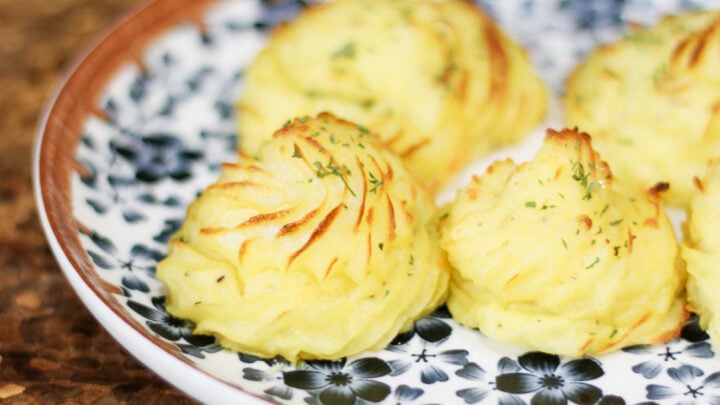Learn how to make Duchess Potatoes with creamy centers and golden, crispy edges. An easy, elegant side dish perfect for holidays and special dinners.