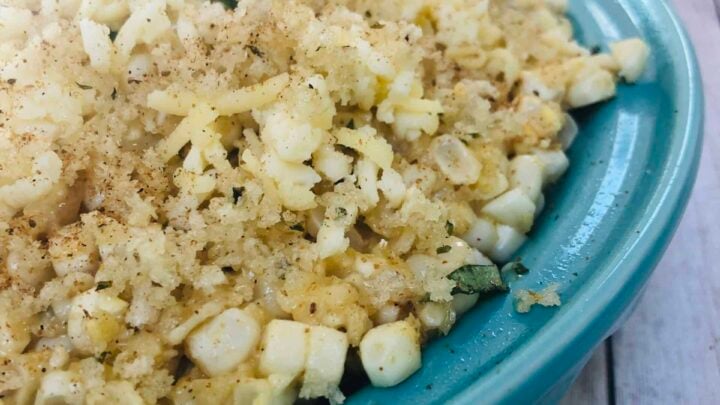 Old Bay Corn Pie makes for a perfect summer side dish, made with fresh corn on the cob, melted cheese and Old Bay seasoning.