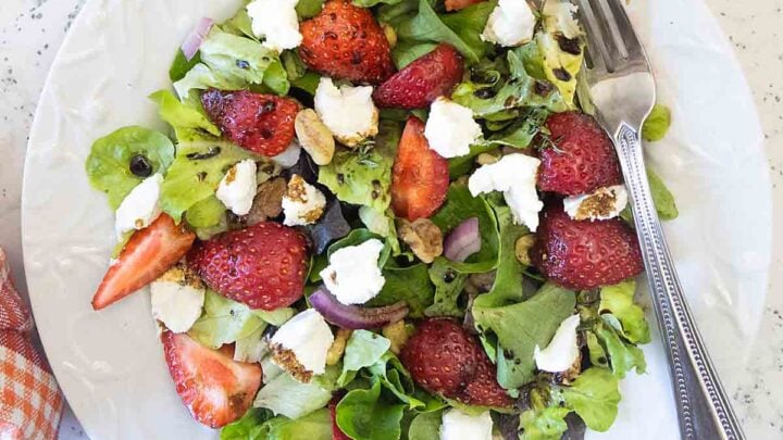 Strawberry Goat Cheese Salad is tasty, impressive and easier to make than you think. Life's too short for boring salads!