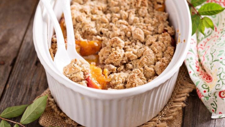 There are so many different kinds of fruit desserts out there. I especially like that this Peach Crumble is so quick and easy to make.