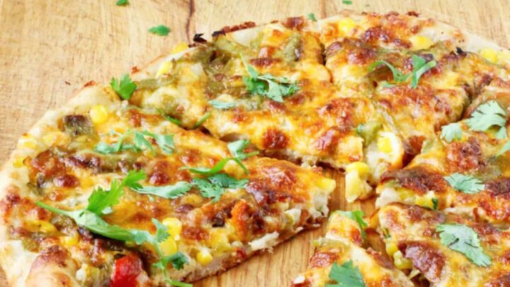 This Mexican Street Corn Pizza is inspired by esquites, which is a street corn salad where the vendor strips the corn and adds all of the ingredients into to-go bowl that you can enjoy without eating corn on the cob.