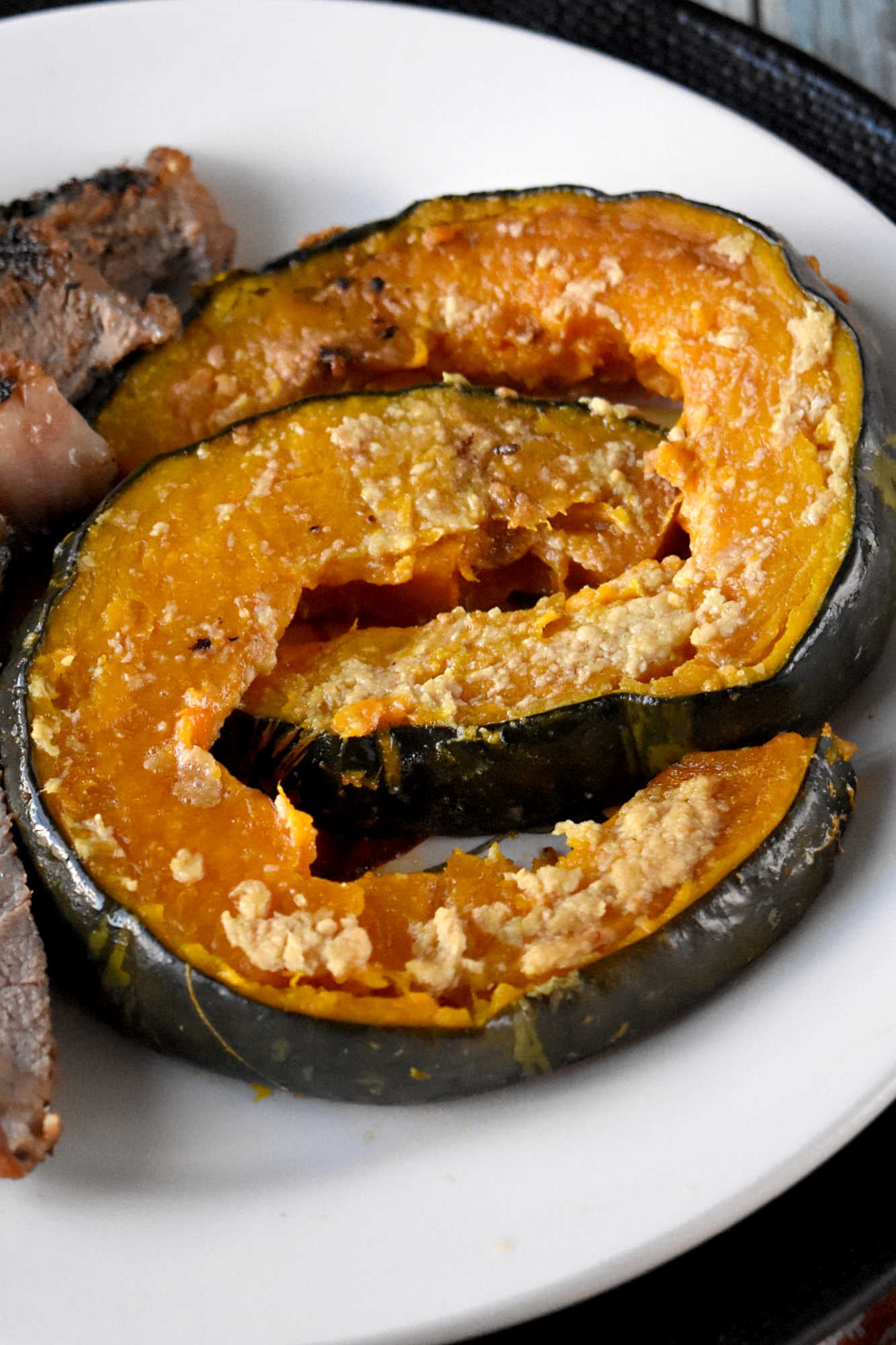 Easy Miso Butter Glazed Kabocha Squash is a cozy fall side dish with creamy Japanese pumpkin, caramelized edges, and a rich savory-sweet miso glaze. #KabochaSquash #MisoButter #RoastedSquash #FallRecipes #ThanksgivingSideDish #VegetarianRecipes #JapaneseInspired #EasySideDish #FallFlavors #AutumnFood