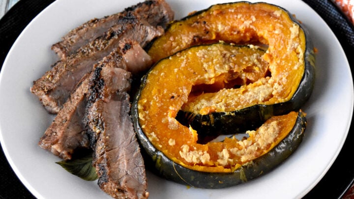Easy Miso Butter Glazed Kabocha Squash is a cozy fall side dish with creamy Japanese pumpkin, caramelized edges, and a rich savory-sweet miso glaze. #KabochaSquash #MisoButter #RoastedSquash #FallRecipes #ThanksgivingSideDish #VegetarianRecipes #JapaneseInspired #EasySideDish #FallFlavors #AutumnFood