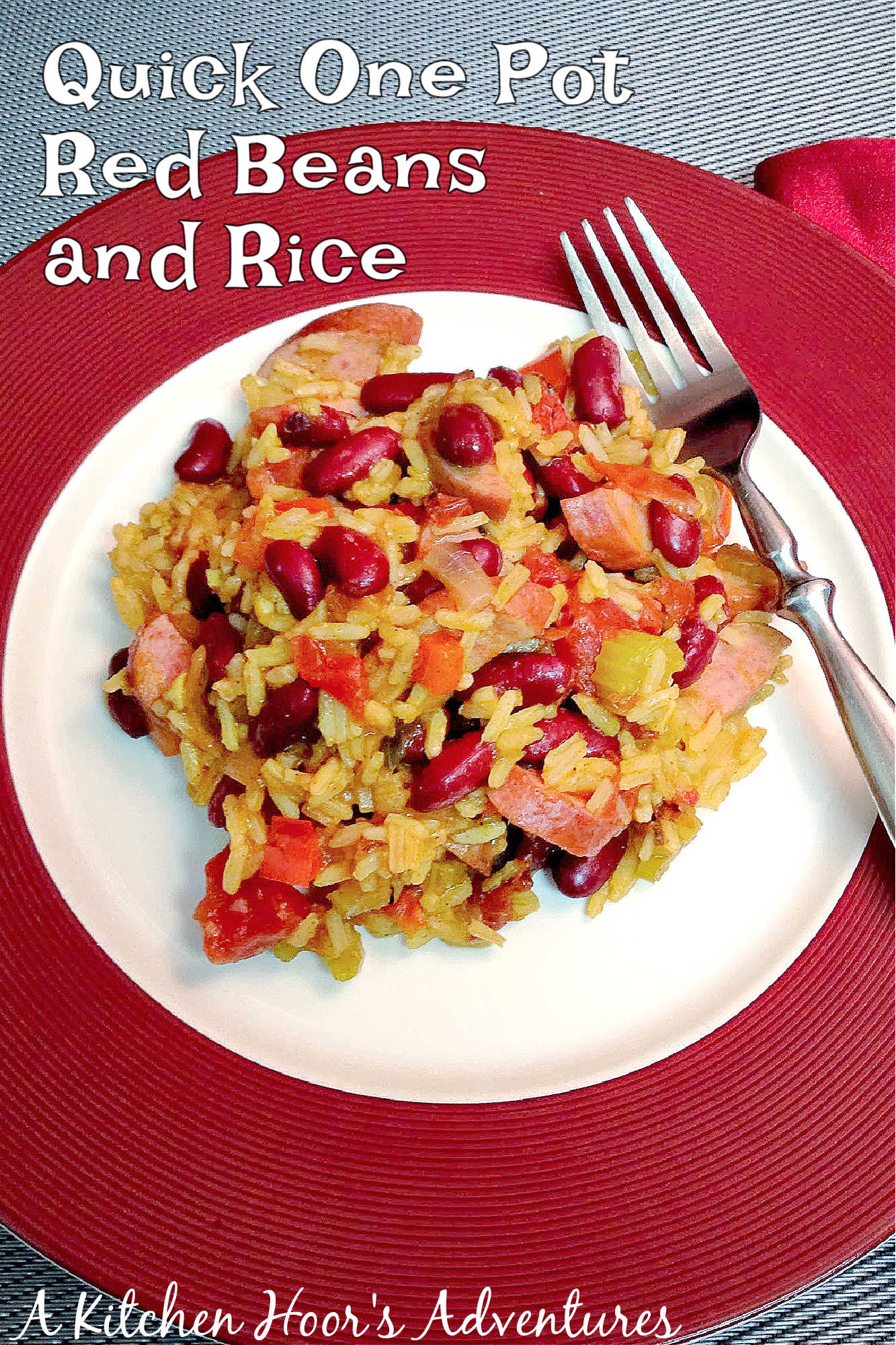 Quick One Pot Red Beans and Rice is a budget-friendly Cajun dinner with turkey kielbasa. Perfect for easy weeknight dinners, family meals, meal prep, and National Rice Month. #OnePotMeal #RedBeansandRice #30MinuteMeals #BudgetFriendlyCooking #MealPrepDoneRight #CajunFood #EasyWeeknightDinner #RiceRecipes 