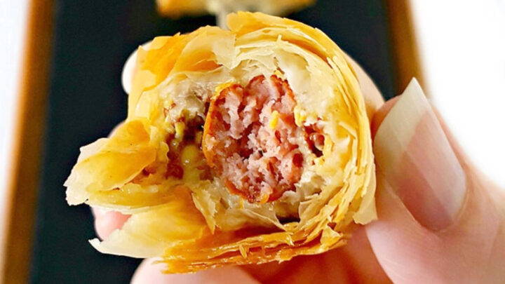 🔥 Snack attack alert! Who's ready to dive into these irresistible sausage bites? 🌭✨ Perfectly seasoned, crispy on the outside, and just waiting to be dipped in your favorite sauce. Whether it's game day or a chill night in, these little bites of heaven are a must-have! 🙌💥 #easyappetizer #phyllodough #sausageappetizer