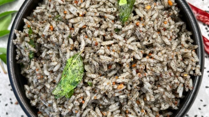This ellodharai aka ellu podi sadam is a simple, comforting, and flavorful South Indian rice dish with fragrant sesame spice powder and rice.